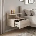 Κομοδίνο επιτοίχιο Σύμη 80 χρώμα travertine 40×33,2×32εκ. – εικόνα 2