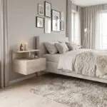 Κομοδίνο επιτοίχιο Σύμη 80 χρώμα travertine 40×33,2×32εκ. – εικόνα 3