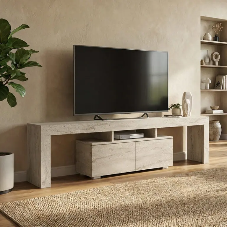 Έπιπλο τηλεόρασης Σίφνος 73 χρώμα travertine 180×31,3×50,2εκ.