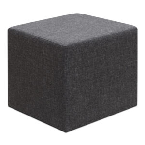 Σκαμπώ Linda υφασμάτινο χρώμα ανθρακί 40x40x40εκ.