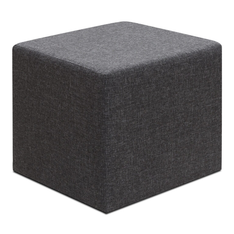 Σκαμπώ Linda υφασμάτινο χρώμα ανθρακί 40x40x40εκ.