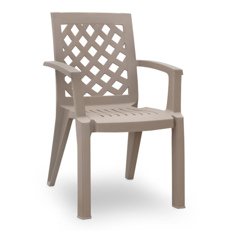Πολυθρόνα πολυπροπυλενίου Kira χρώμα cappuccino 58x52x87εκ.