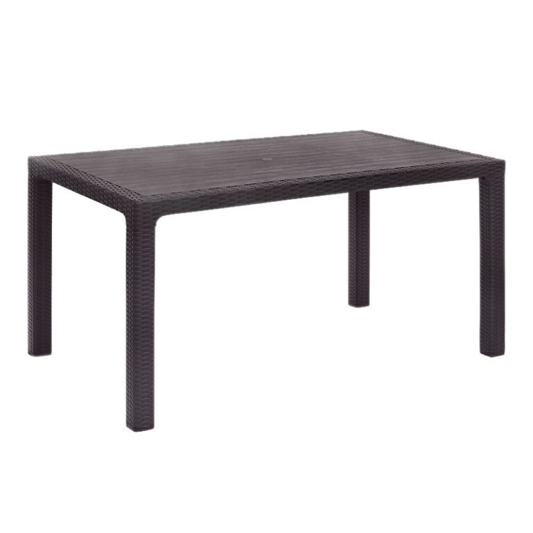 Τραπέζι πολυπροπυλενίου Kalan χρώμα καφέ 150x90x75εκ.