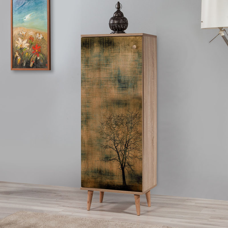 Παπουτσοθήκη - Ντουλάπι Ιθάκη 12 χρώμα sonoma 50x38x135εκ.