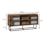 Μπουφές Σέριφος 29 χρώμα καρυδί 140x36x72εκ. – εικόνα 5