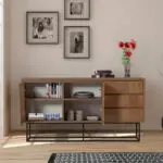 Μπουφές Σέριφος 29 χρώμα καρυδί 140x36x72εκ. – εικόνα 2