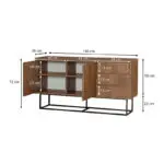 Μπουφές Σέριφος 29 χρώμα καρυδί 140x36x72εκ. – εικόνα 5