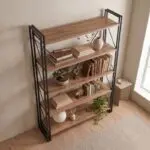 Βιβλιοθήκη Κύθνος 49 χρώμα antlantic pine – μαύρο 130x35x180εκ. – εικόνα 2