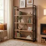 Βιβλιοθήκη Κύθνος 49 χρώμα antlantic pine – μαύρο 130x35x180εκ. – εικόνα 3