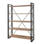 Βιβλιοθήκη Κύθνος 49 χρώμα antlantic pine – μαύρο 130x35x180εκ. – εικόνα 4