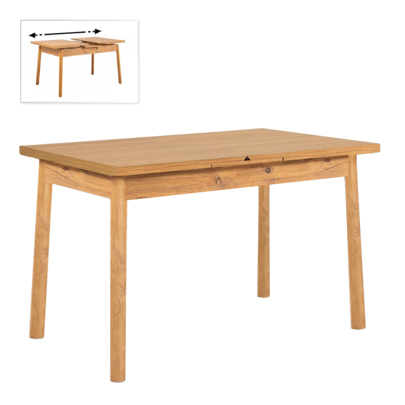 Τραπέζι Μύκονος 53 επεκτεινόμενο χρώμα atlantic pine 120/153x75x77εκ.