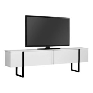 Έπιπλο τηλεόρασης Luxe χρώμα λευκό - μαύρο 180x30x50εκ.
