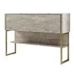 Μπουφές Αντίπαρος 40 χρώμα travertine – χρυσό 120x30x80εκ. – εικόνα 3