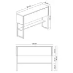 Μπουφές Αντίπαρος 40 χρώμα travertine – χρυσό 120x30x80εκ. – εικόνα 4