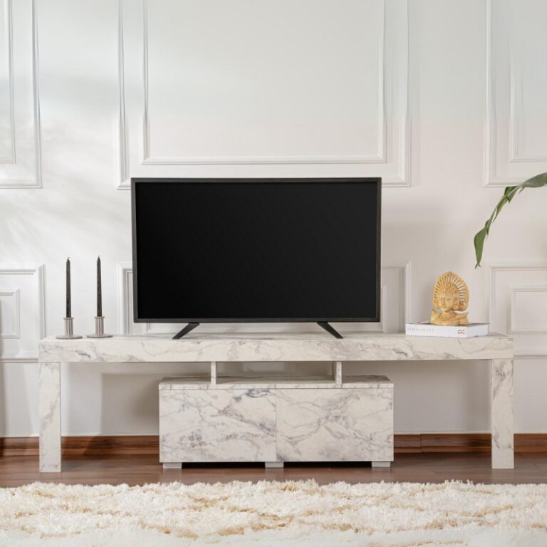 Έπιπλο τηλεόρασης Enclave Megapap χρώμα εφέ μαρμάρου 180×31,3×50εκ.