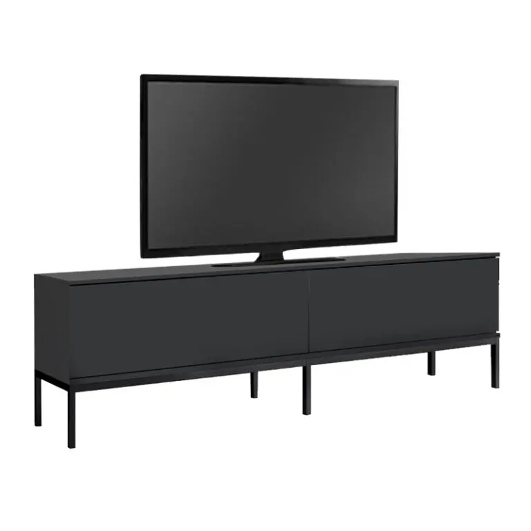 Έπιπλο τηλεόρασης Λέρος 14 χρώμα μαύρο 180x30x47εκ.