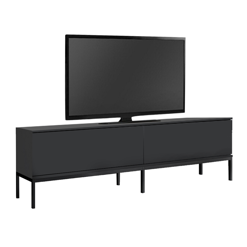 Έπιπλο τηλεόρασης Λέρος 14 χρώμα μαύρο 180x30x47εκ.