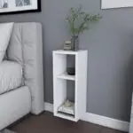 Κομοδίνο επιτοίχιο Σύμη 72 χρώμα λευκό 23,2x22x59,6εκ.