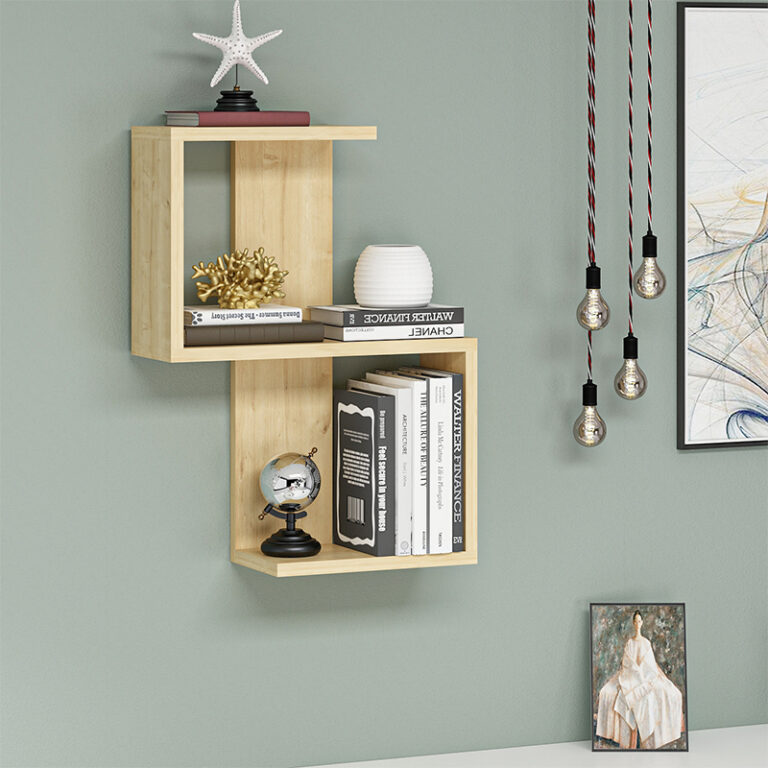 Ραφιέρα τοίχου Octa χρώμα sapphire oak 45×16,4×60εκ.
