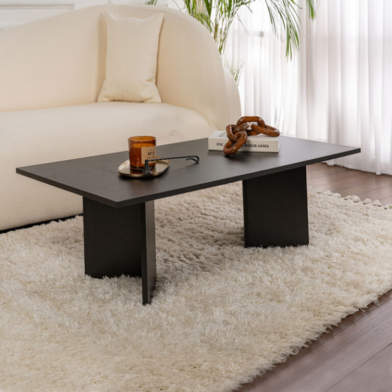 Τραπεζάκι σαλονιού Sabin χρώμα black wood 119x60x40εκ.