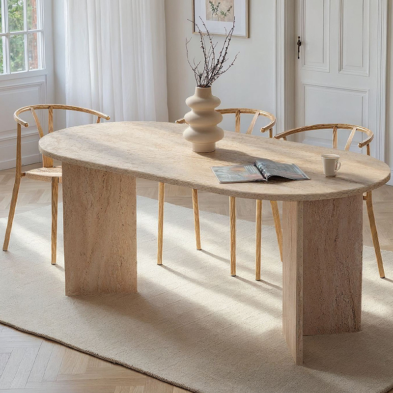 Τραπέζι Σαντορίνη 34 χρώμα travertine 180x89,5x75εκ.