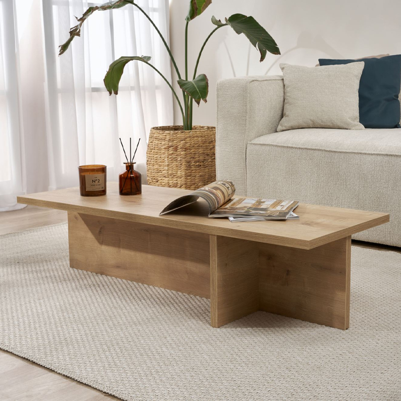 Τραπεζάκι σαλονιού Καστελόριζο 12 χρώμα sapphire oak 120x45x30εκ.