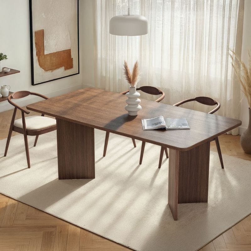 Τραπέζι Πάτμος 12 χρώμα καρυδί 180x90x75εκ.