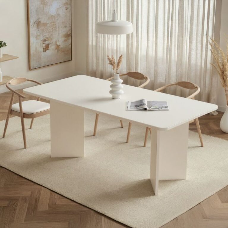Τραπέζι Linza χρώμα λευκό 180x90x75εκ.