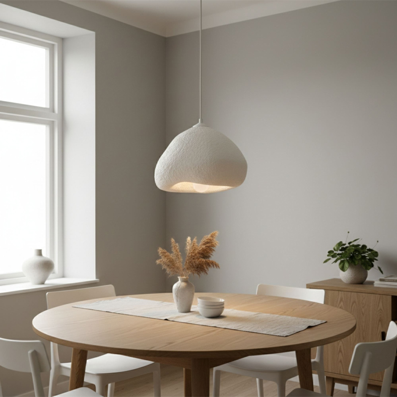 Φωτιστικό οροφής Άνδρος 48 E27 fiberglass μονόφωτο χρώμα λευκό 32x28x120εκ.