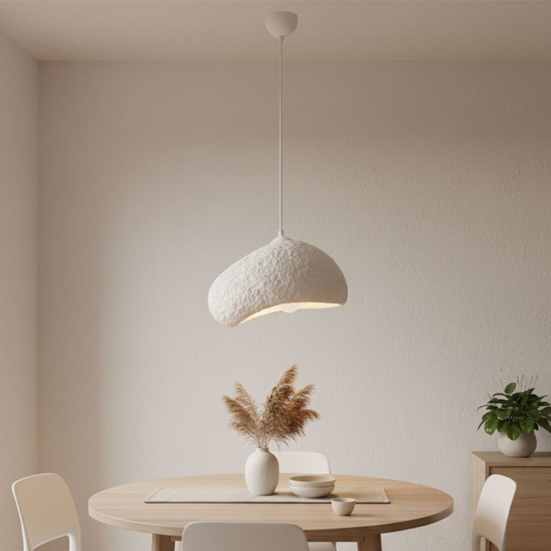 Φωτιστικό οροφής Ίος 30 E27 fiberglass μονόφωτο χρώμα λευκό 32x27x120εκ.