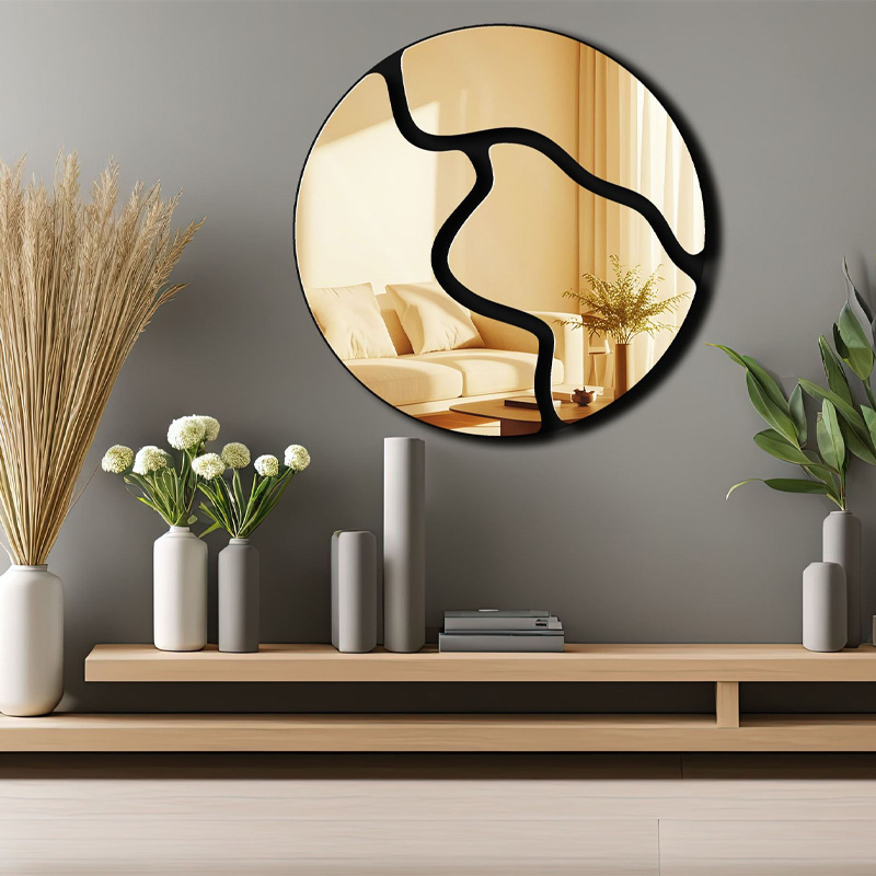 Διακοσμητικό τοίχου Κέρκυρα 95 με plexiglass Ø48x48εκ.