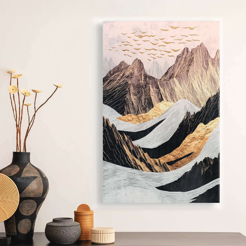 Πίνακας σε καμβά "Abstract Mountain" ψηφιακής εκτύπωσης 70x100x3εκ.