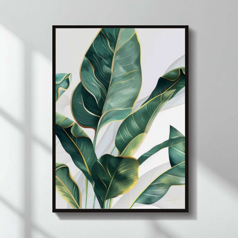 Πίνακας “Botanical Leaves” ψηφιακής εκτύπωσης 50×70εκ.