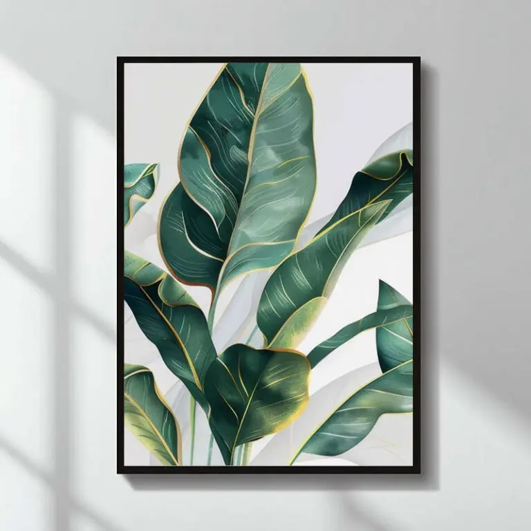 Πίνακας “Botanical Leaves” ψηφιακής εκτύπωσης 50×70εκ.