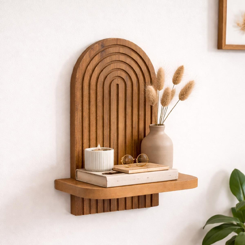 Ραφιέρα τοίχου Καστελόριζο 47 Mdf χρώμα oak 26x13x35εκ.