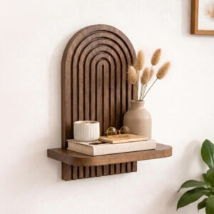 Ραφιέρα τοίχου Artwill Mdf χρώμα wenge 26x13x35εκ.