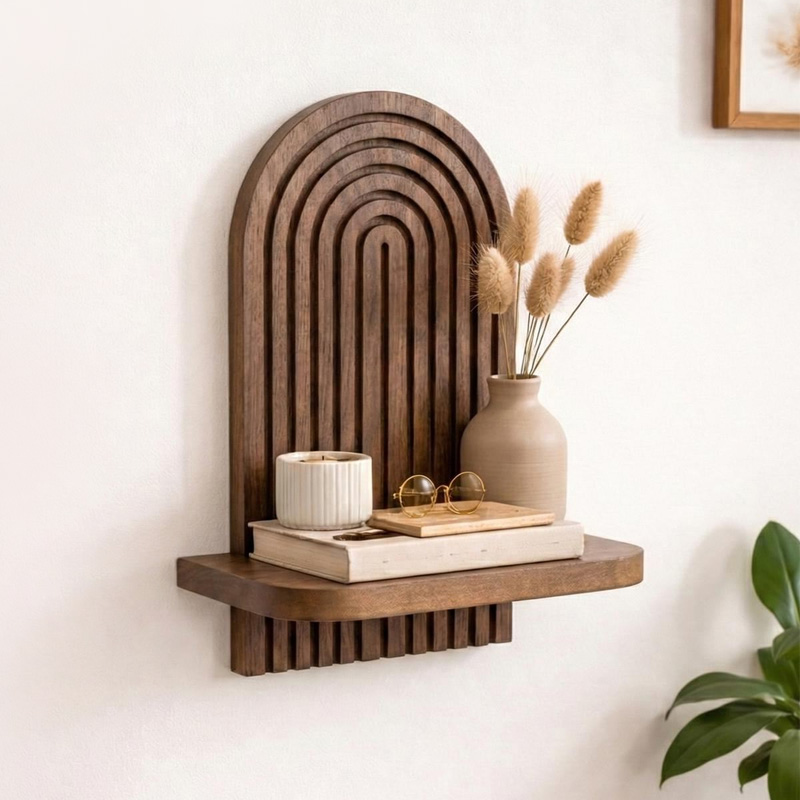 Ραφιέρα τοίχου Καστελόριζο 47 Mdf χρώμα wenge 26x13x35εκ.
