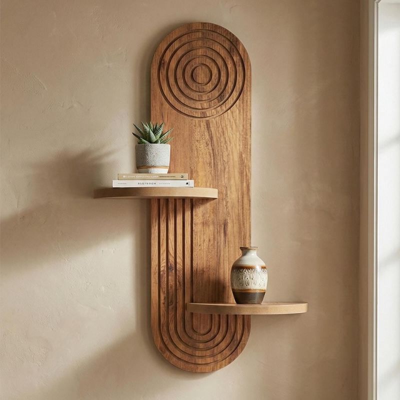 Ραφιέρα τοίχου Καστελόριζο 47 Mdf χρώμα oak 46x13x70εκ.