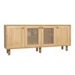 Μπουφές Αντίπαρος 51 χρώμα φυσικό οξιάς 180x40x75εκ. – εικόνα 3