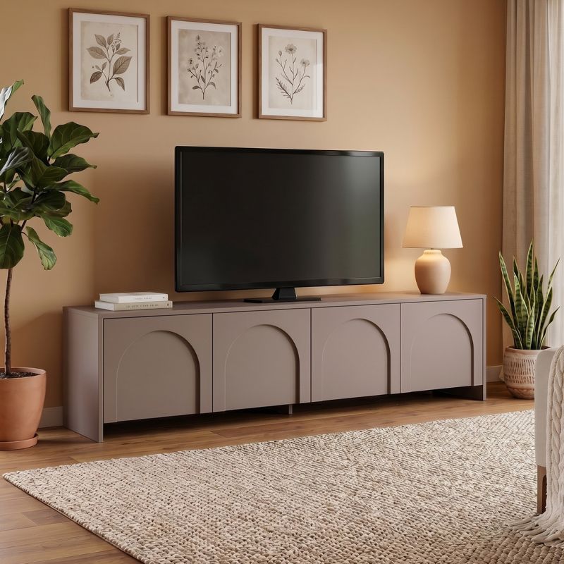 Έπιπλο τηλεόρασης Πήλιο 21 χρώμα μόκα 180x32x45εκ.