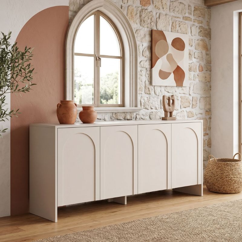 Μπουφές Πήλιο 21 χρώμα κρεμ 180x45x80εκ.