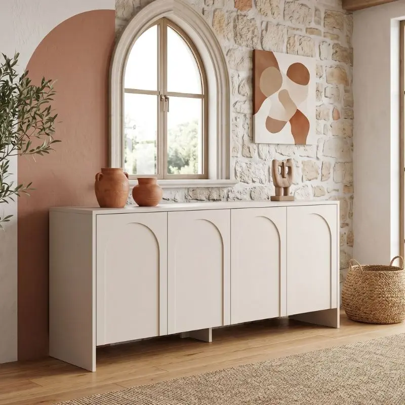 Μπουφές Πήλιο 21 χρώμα κρεμ 180x45x80εκ.