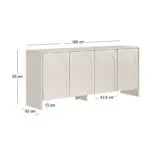 Μπουφές Πήλιο 21 χρώμα κρεμ 180x45x80εκ. – εικόνα 9