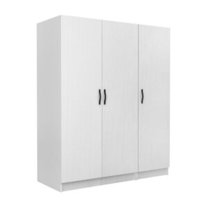 Ντουλάπα ρούχων Victoria τρίφυλλη χρώμα λευκό 150x60x181εκ.