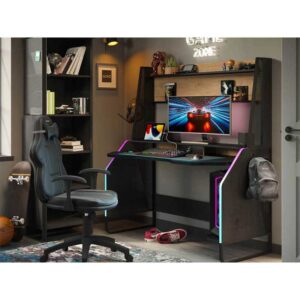 Γραφείο GAME BL-1112 RGB LIGHT USB CHARGING (1.54 x 72 x 1,42) cm