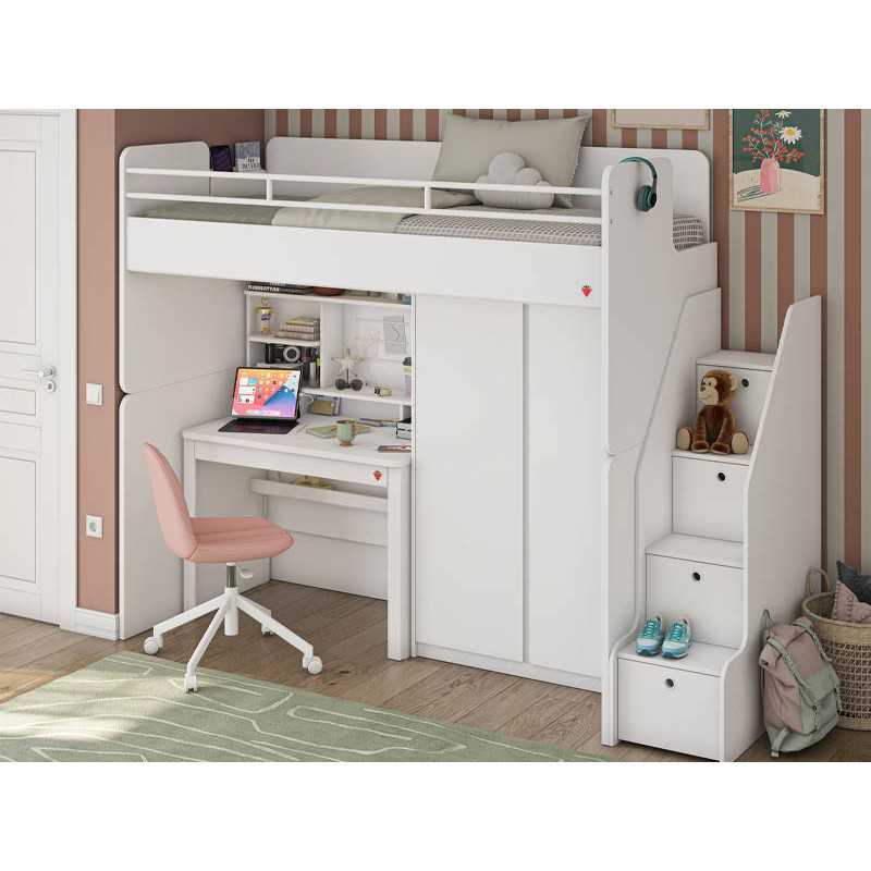Παιδική κουκέτα WHITE STUDIO 3 (0.90Χ2.00)
