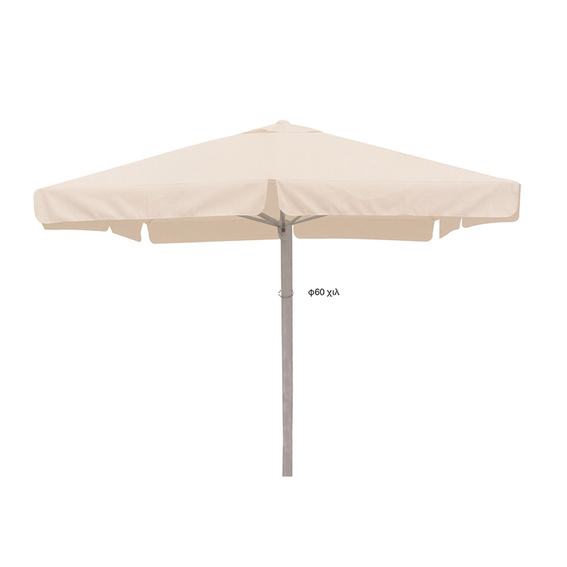 ΟΜΠΡΕΛΑ 4X4X3,88m ΤΗΛΕΣΚΟΠΙΚΗ OFF WHITE ALUM. 8ΑΚΤ.17X27X1.2mm ΙΣΤΟΣ 1Φ.60Χ1.6mm