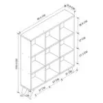 Βιβλιοθήκη Σαντορίνη 67 χρώμα λευκό 88,4×19,8×100,3εκ. – εικόνα 3