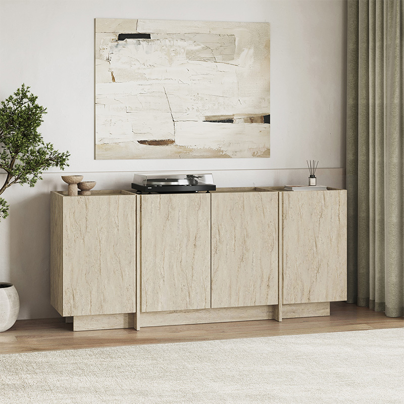 Μπουφές Κύθηρα 85 χρώμα travertine 180x45x80,2εκ.