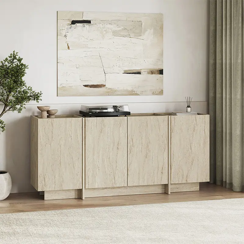 Μπουφές Κύθηρα 85 χρώμα travertine 180x45x80,2εκ.